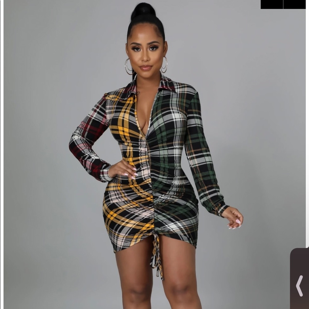 Multi color fitted dress